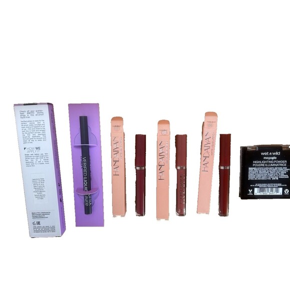 Make Up Lot OFRA Verified Liquid Liner ,Wet n Wild Highlight Handaiyan Lip Gloss - Picture 3 of 10